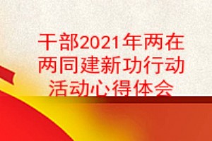 两在两同建新功行动活动心得体会,2021年两在两同建新功行动心得体会