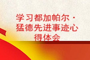 学习阿布都加帕尔猛德先进事迹心得体会