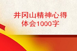 井冈山精神心得体会1000字