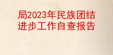 局2023年民族团结进步工作自查报告