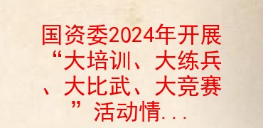 国资委2024年开展“大培训、大练兵、大比武、大竞赛”活动情况汇报