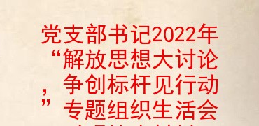 党支部书记2022年“解放思想大讨论，争创标杆见行动”专题组织生活会对照检查材料