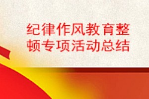 紀律作風教育整頓專項活動總結