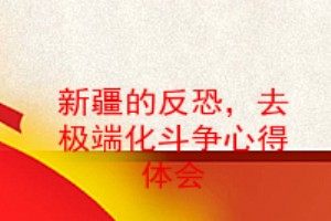 新疆的反恐去极端化斗争发声亮剑心得体会,辅警新疆反恐,去极端化斗争