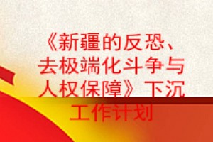 新疆的反恐去极端化斗争与人权保障下沉工作计划