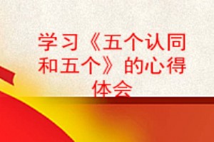 学习五个认同和五个意识的心得体会