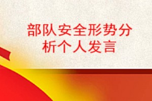 部隊安全形勢分析個人發言